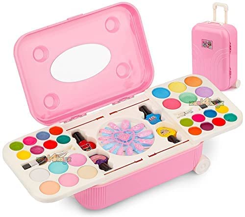 Kids Makeup & Paint Art Set in Pink Suitcase