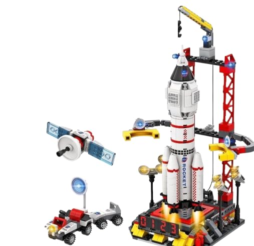 Space Rocket Launch Control Center Building Block Set