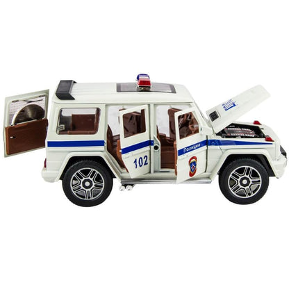 G Wagon Police Jeep  Scale Model Diecast Metalcar - All Size