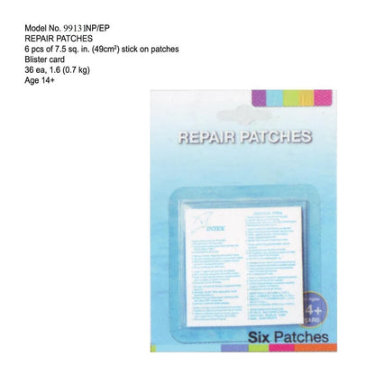 6 PIECE PVC POOL REPAIR PATCHES - ESSENTIAL SOLUTION FOR FIXING INFLATABLES AND OUTDOOR GEAR BATH TUB REPAIR PATCHES FOR SWIMMMING RING TUBE
