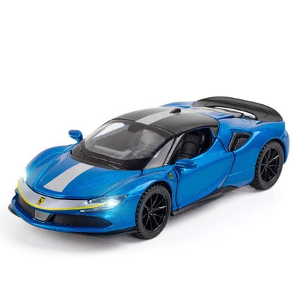 Ferrari Sf90 Scale Model Diecast Metalcar - All Size