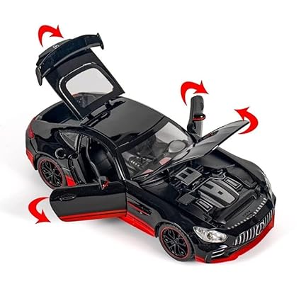 MERECDES BENZ AMG GTR RB 1:32 DIECAST METAL PULLBACK TOY CAR WITH OPENABLE DOORS & LIGHT, MUSIC BOYS CAR FOR KIDS BEST TOYS GIFTS TOYS FOR KIDS [SIZE:-15CM*7CM*4CM]【 MULTICOLOR 】 [Size : 15Cm*6.4Cm*4Cm]