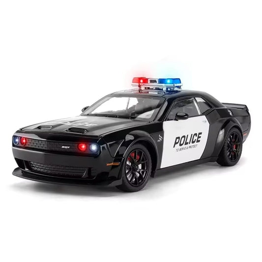 Dodge Challenger SRT Hellcat Police 1:24 Diecast Scale Model Car