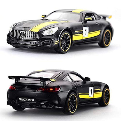 MERECDES BENZ AMG GTR RB 1:32 DIECAST METAL PULLBACK TOY CAR WITH OPENABLE DOORS & LIGHT, MUSIC BOYS CAR FOR KIDS BEST TOYS GIFTS TOYS FOR KIDS [SIZE:-15CM*7CM*4CM]【 MULTICOLOR 】 [Size : 15Cm*6.4Cm*4Cm]