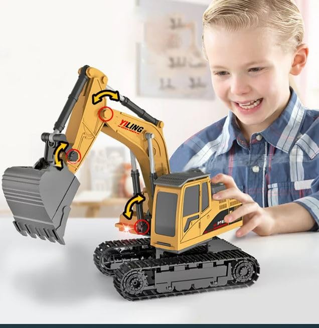 YJL engineering model alloy excavator toy 1:24 scale Construction Vehicle Toy