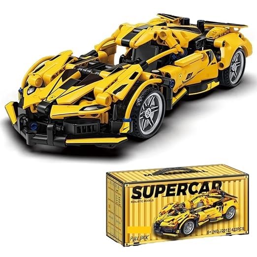 Pull Back Racing Car Building Block Set 1:18 diecast scale model