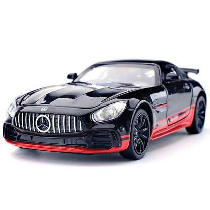 MERECDES BENZ AMG GTR RB 1:32 DIECAST METAL PULLBACK TOY CAR WITH OPENABLE DOORS & LIGHT, MUSIC BOYS CAR FOR KIDS BEST TOYS GIFTS TOYS FOR KIDS [SIZE:-15CM*7CM*4CM]【 MULTICOLOR 】 [Size : 15Cm*6.4Cm*4Cm]