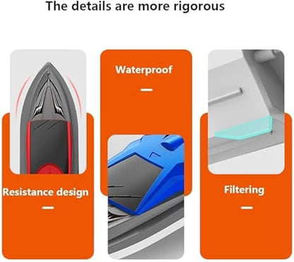 RC Speed Boat for Kids & Adults – Fast Remote Control Boat for Pools & Lakes, Double Waterproof Water Toy Gift