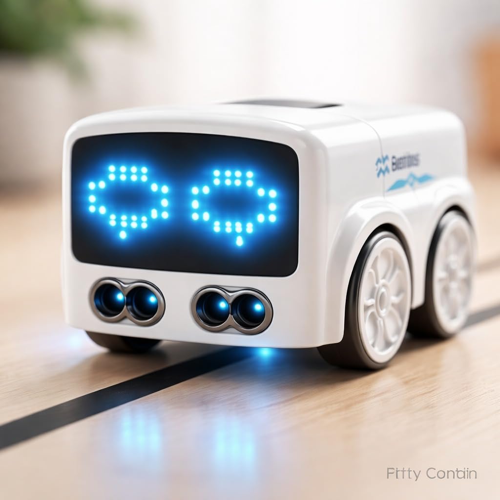 Magic Bus - Follow Line Car, Auto LED Expression Lights & 4 Play Modes