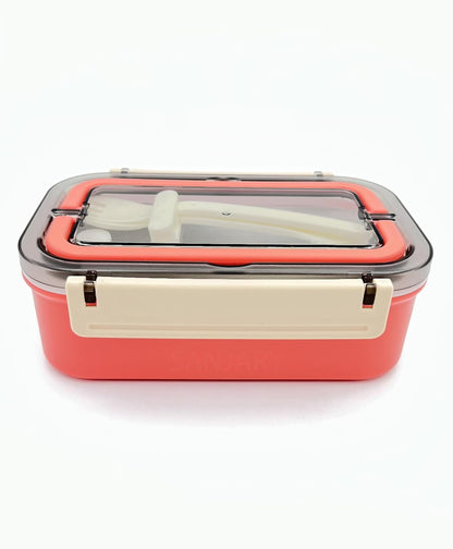 Thermoware Lunch Box with Stainless Steel Inner Case Fork & Spoon 650 ml