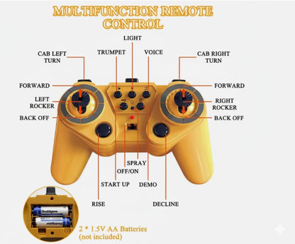 Metal Jcb Excavators With 12 Channel Function 2,4Ghz Frequency