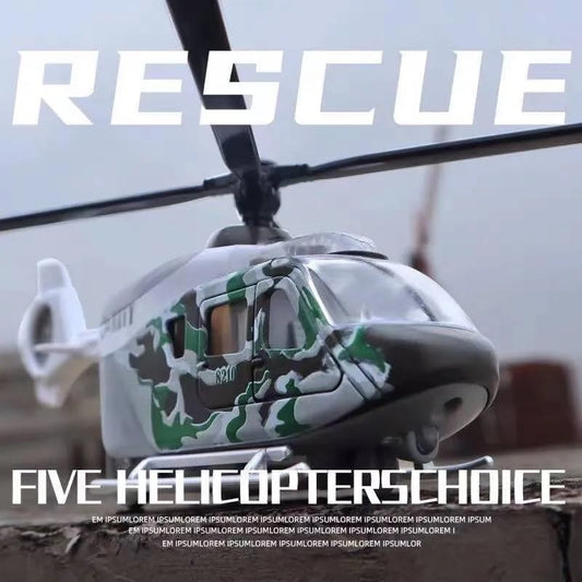 RESCUE HELICOPTER TOYS,BUMP AND GO ACTION,PULL BACK DIE CAST MODEL WITH LIGHTS & SOUNDS, AIRCRAFT VEHICLES GIFT FOR KIDS TODDLER BOYS-COLORS AS PER STOCK