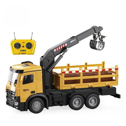 Moka Grab Dump Truck 7 with Crane – Timber Loader Construction Vehicle Toy