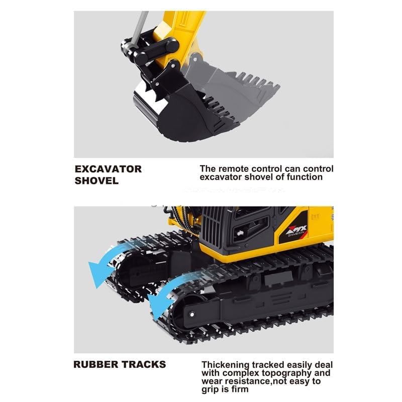 ZMX 1:18 scale remote controlled alloy engineering excavator toy
