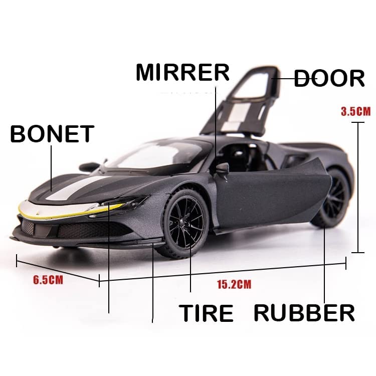 Ferrari Sf90 Scale Model Diecast Metalcar - All Size