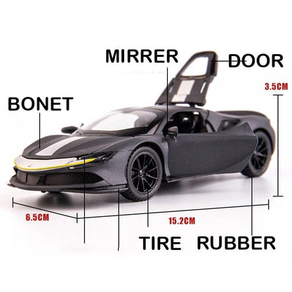 Ferrari Sf90 Scale Model Diecast Metalcar - All Size