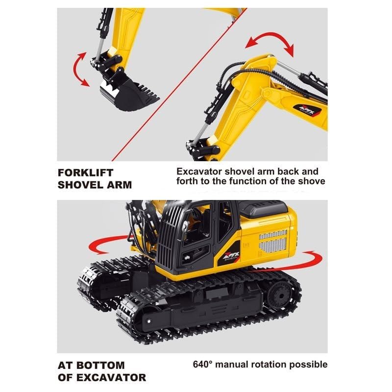 ZMX 1:18 scale remote controlled alloy engineering excavator toy