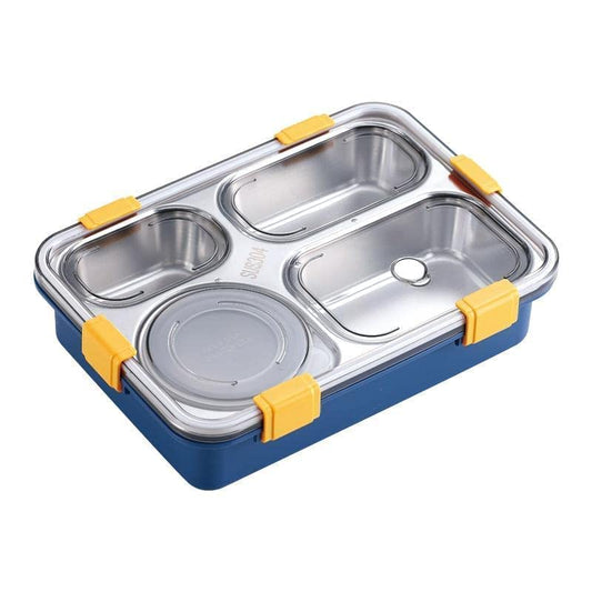 4 Compartment Lunch Box Stainless Steel Tiffin Box Microwave Safe