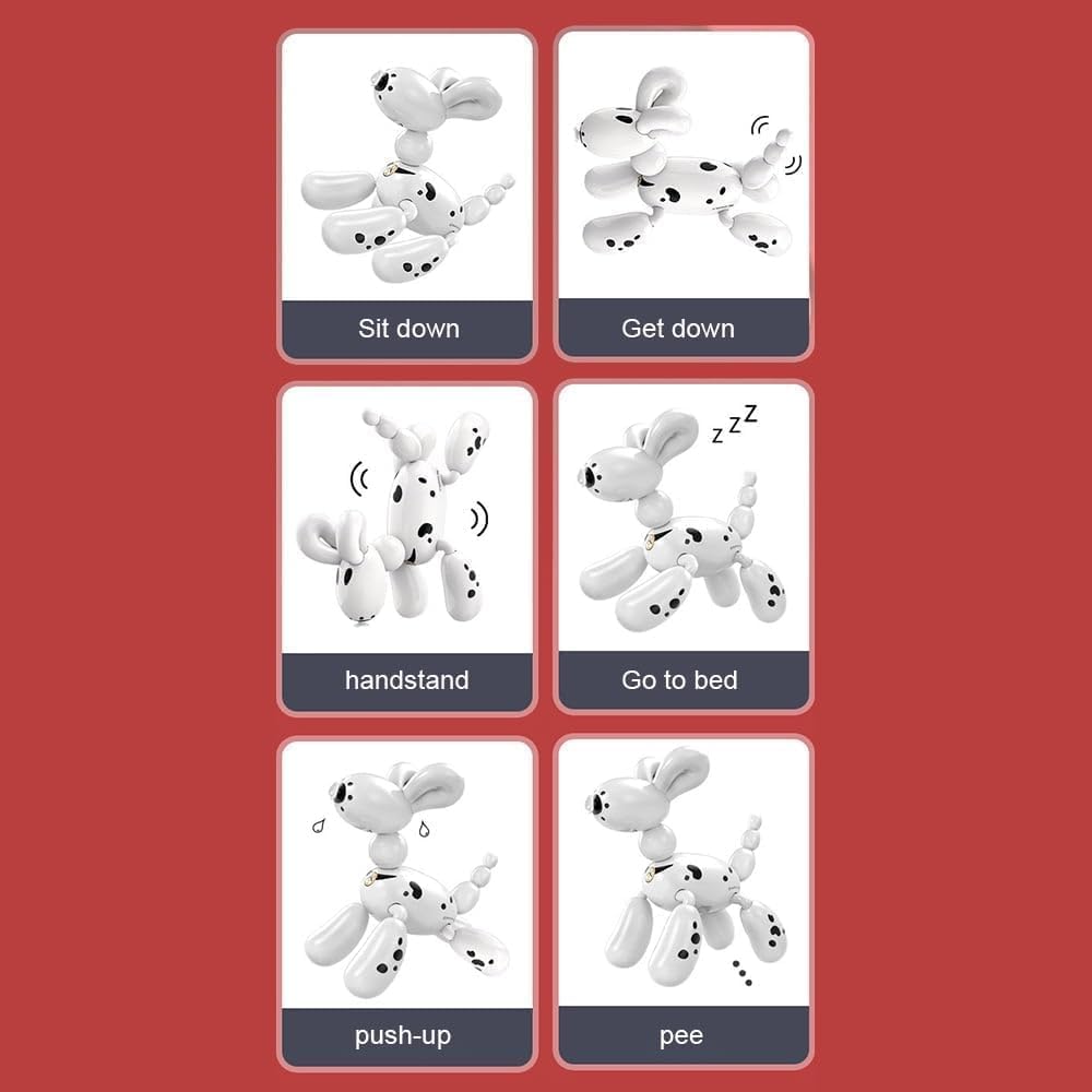 Interactive Balloon Dog Robot Toy, Remote Control Programmable Pet with Touch Response