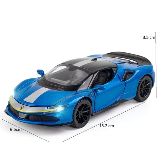 Ferrari Sf90 Scale Model Diecast Metalcar - All Size