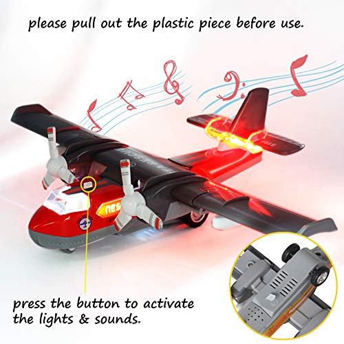 AIRCRAFT TOY DIECAST METAL ALLOY MODEL AIR PLANE MILITARY AIR FORCE SEAPLANE PULLBACK TOYS WITH LIGHTS AND SOUNDS FIGHTER JET FOR KIDS BOY GIRLS CHILDREN