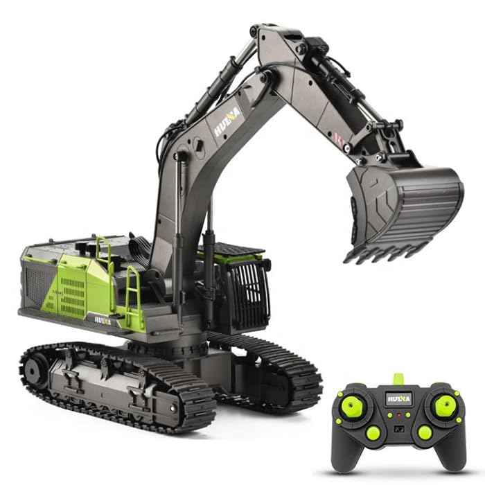 Huina 1593 RC Excavator 1/14 Scale – 2.4GHz Construction Truck with 360° Rotation & Metal