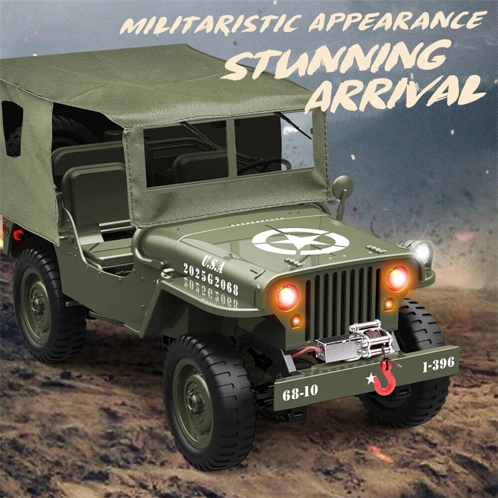 JJRC C8815 1/10 Scale Willys MB Military Jeep RC Truck