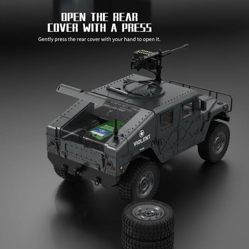 JJRC C885 Hummer Military Jeep Armored Vehicle Alloy Diecast Model