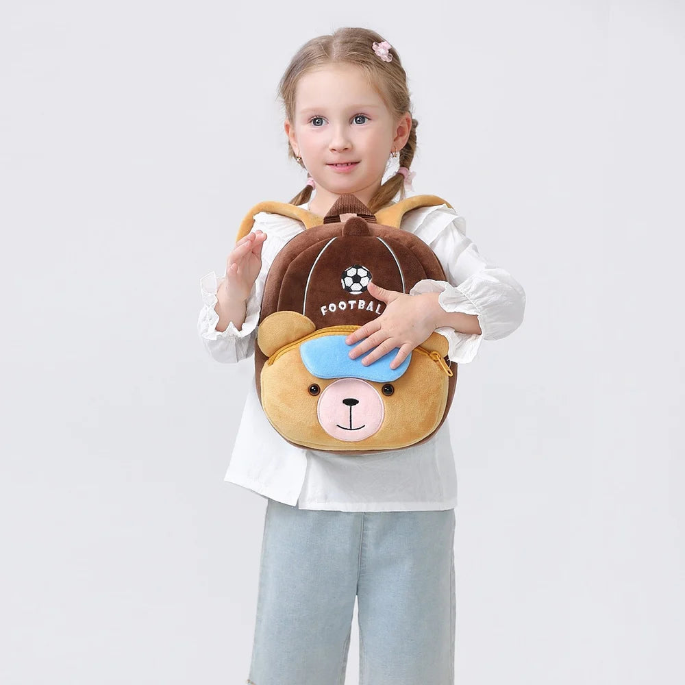 Cute 3D Animal Children Plush Toddler School Bag