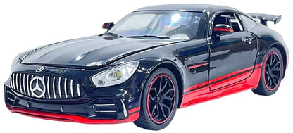 MERECDES BENZ AMG GTR RB 1:32 DIECAST METAL PULLBACK TOY CAR WITH OPENABLE DOORS & LIGHT, MUSIC BOYS CAR FOR KIDS BEST TOYS GIFTS TOYS FOR KIDS [SIZE:-15CM*7CM*4CM]【 MULTICOLOR 】 [Size : 15Cm*6.4Cm*4Cm]
