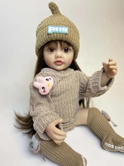 Realistic Silicone Body Reborn Baby Girl Doll Toy Princess Toddler