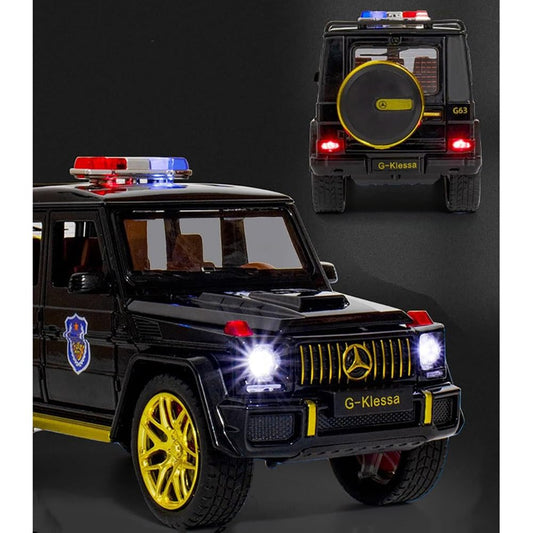 G Wagon Police Jeep 1:24 Diecast Scale Model Car