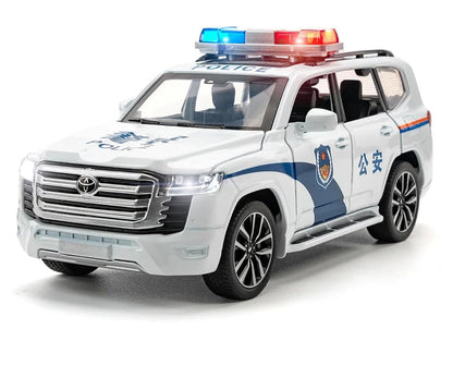 Toyota Land Cruiser Prado police car 1:24 Diecast Scale Model Car