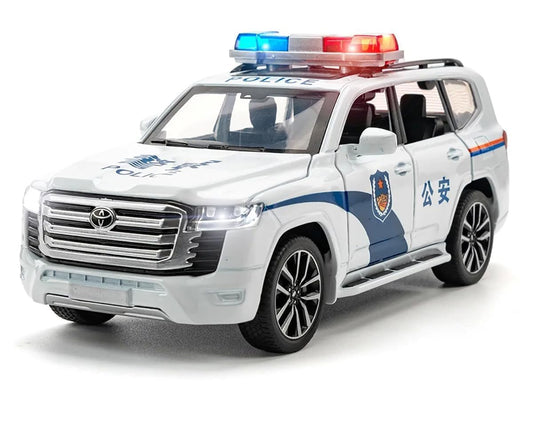 Toyota Land Cruiser Prado police car 1:24 Diecast Scale Model Car