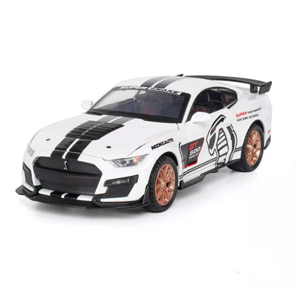 Mustang Gt500 Orange Scale Model Diecast Metalcar - All Size