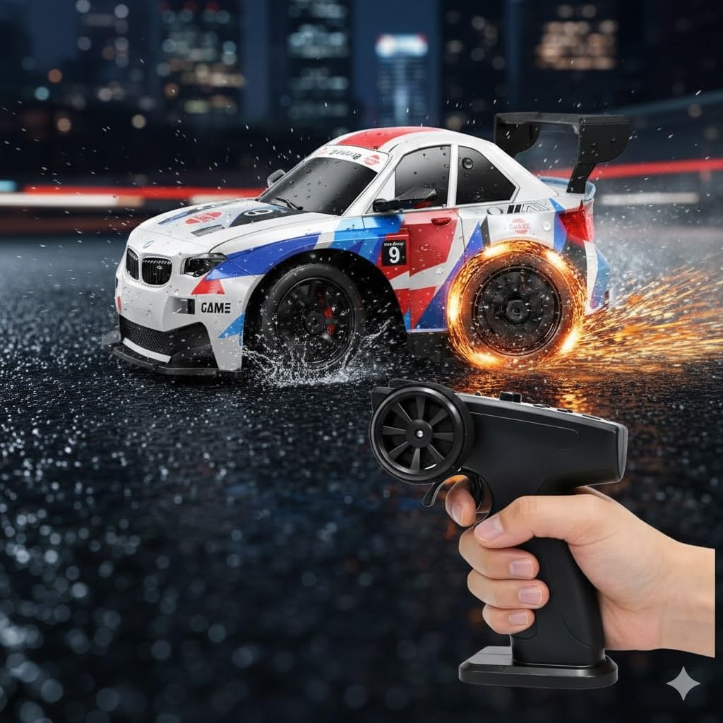 Fire Car - High - Speed RC Driftt Car With Sparkling