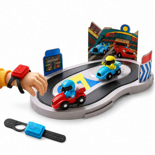 Two-Player Battle Wireless Motion Sensing Racing Track Toy Set