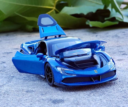 Ferrari Sf90 Scale Model Diecast Metalcar - All Size