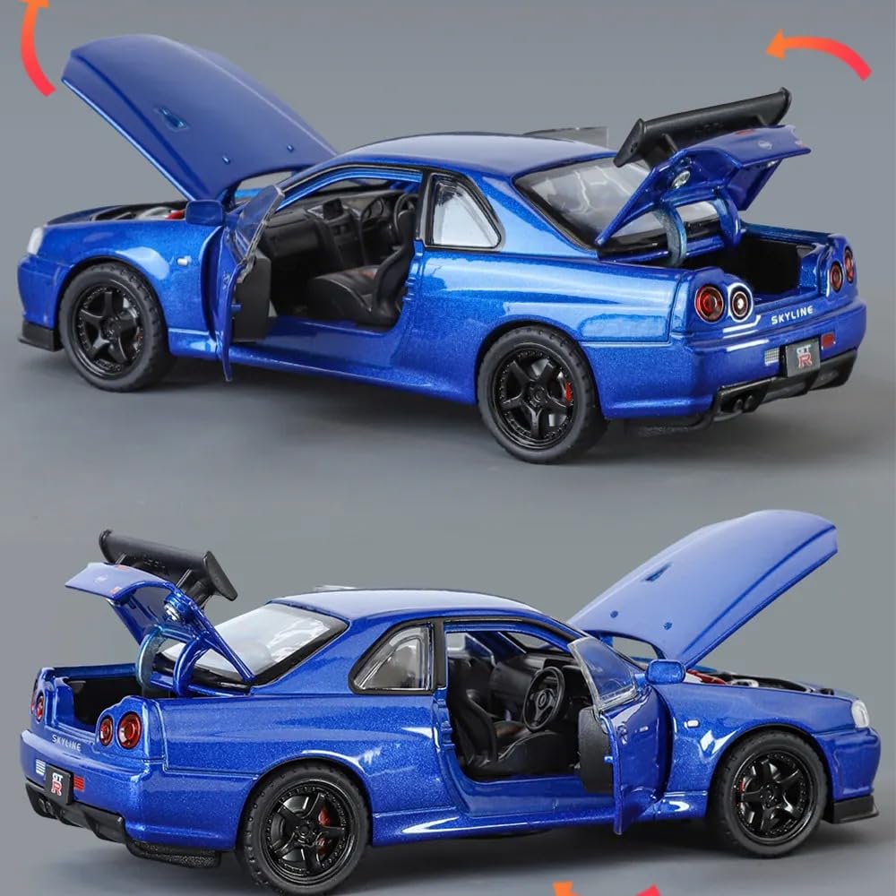 Nissan Skyline GTR-R34 1:24 Diecast Scale Model Car