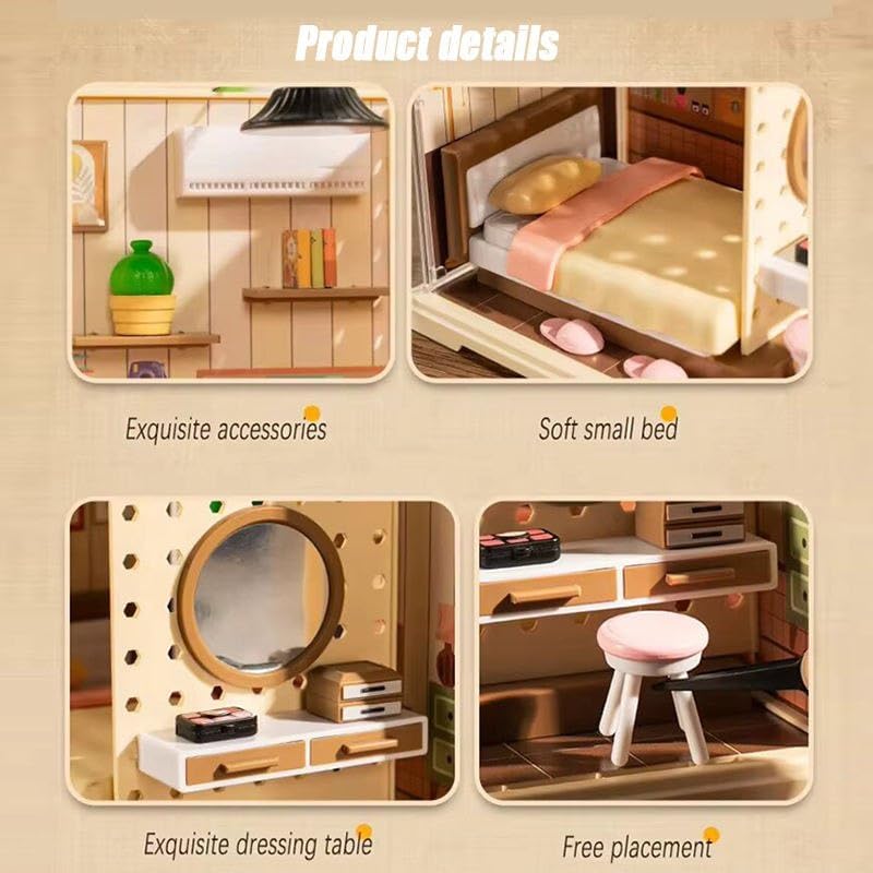 DIY Miniature Bedroom Model Kit