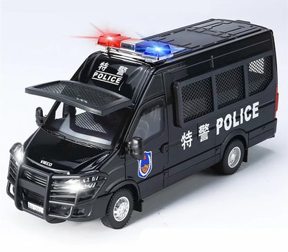 Police Van Scale Model Diecast Metalcar - All Size
