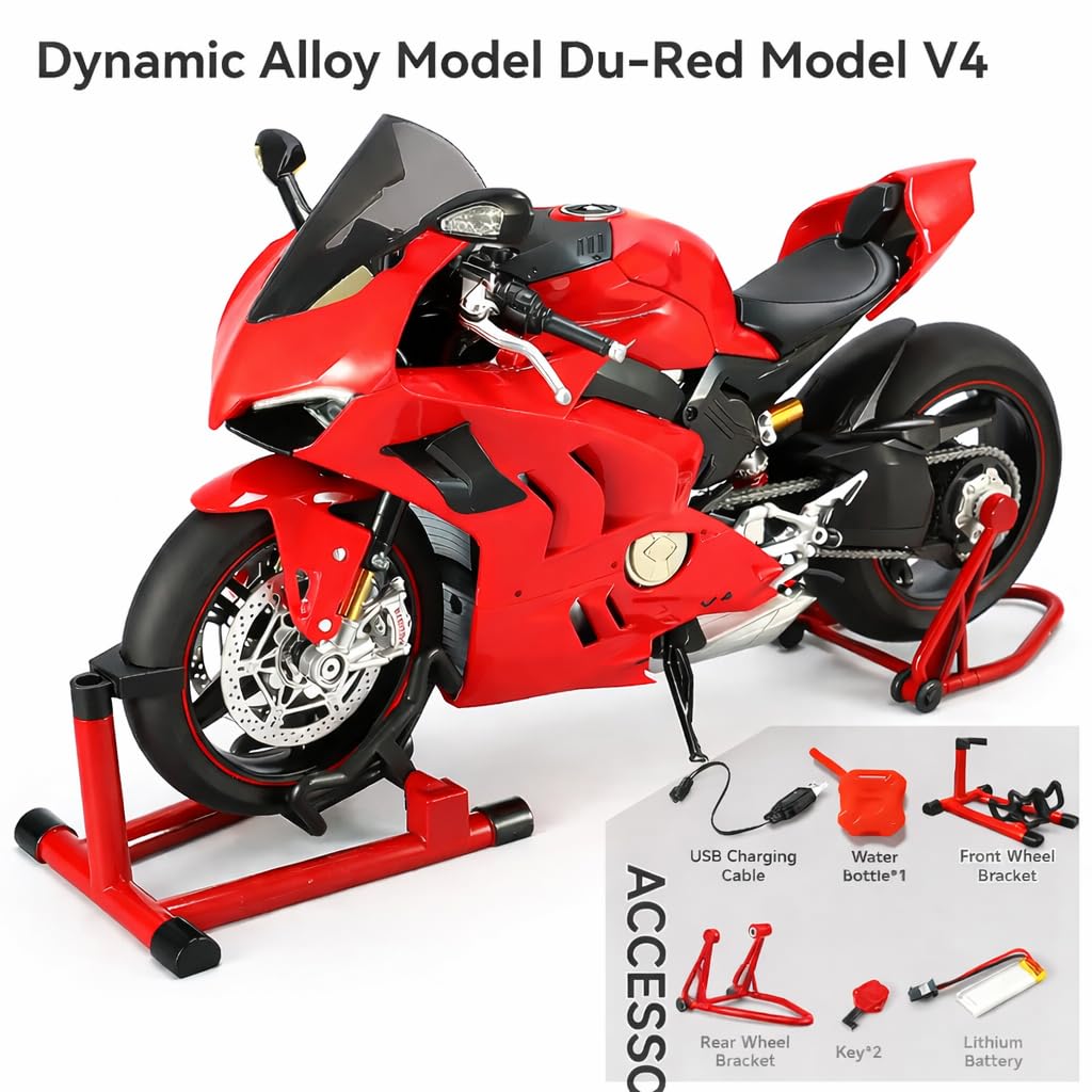 Ducati V4S Key Smoke 1:6 Diecast Alloy Model Bike