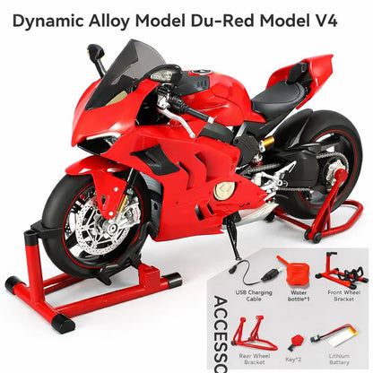 Ducati V4S Key Smoke 1:6 Diecast Alloy Model Bike