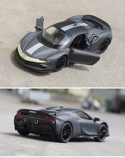 Ferrari Sf90 Scale Model Diecast Metalcar - All Size