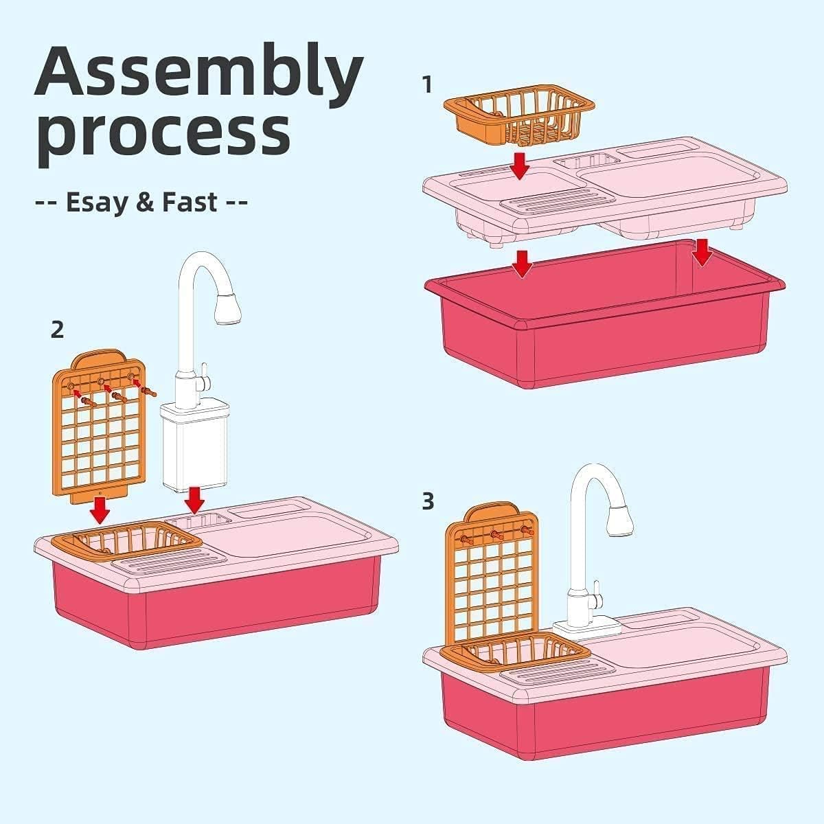 Kids Kitchen Sink Playset