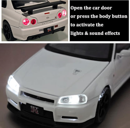 Nissan Skyline GTR-R34 1:24 Diecast Scale Model Car