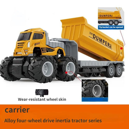 1:43 Metal Toys Alloy Diecast Truck Set Toy, Diecast Miniature Car Model(2 Color Truck Sent Any 1 Truck)(Transport Dumper Truck) - Multicolor