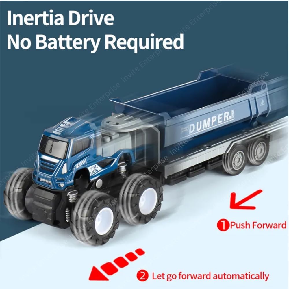 1:43 Metal Toys Alloy Diecast Truck Set Toy, Diecast Miniature Car Model(2 Color Truck Sent Any 1 Truck)(Transport Dumper Truck) - Multicolor
