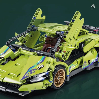 Pull Back Racing Car Building Block Set 1:18 diecast scale model