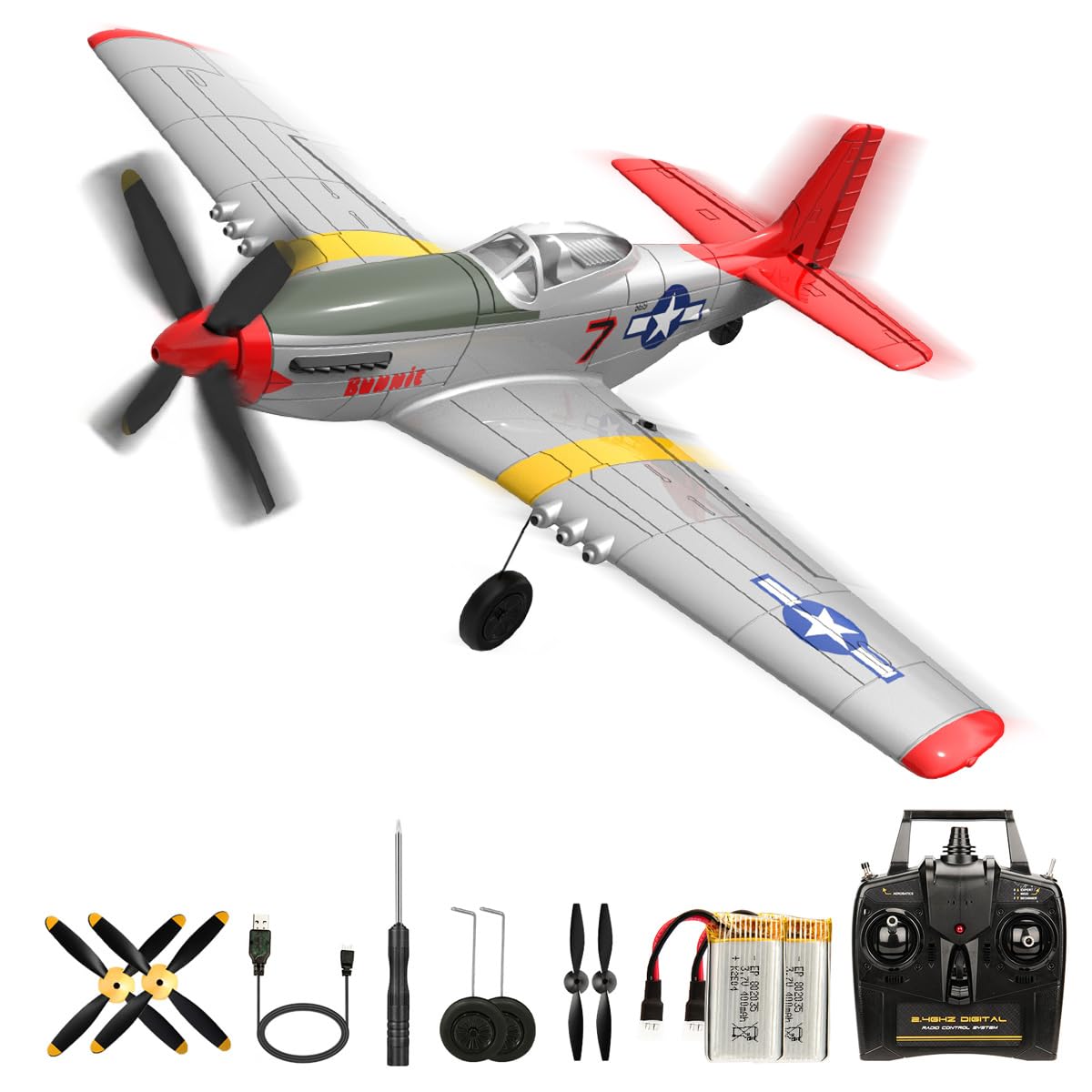 P51D RC Plane 4-CH RC Airplane Ready to Fly